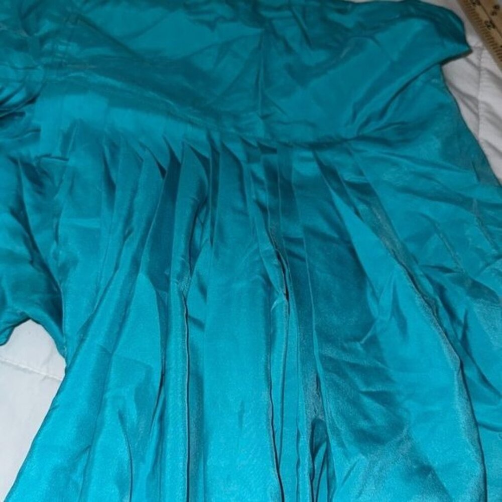 Vintage Teal Harem Pants Womens  Bohemian Style - Picture 3 of 10
